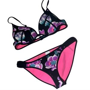💲⬇️Body Glove M Swim Suit Padded Push Up Floral Retro Y2k Bikini